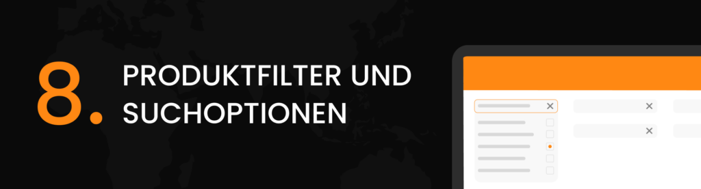 Produktfilter und Suchoptionen
