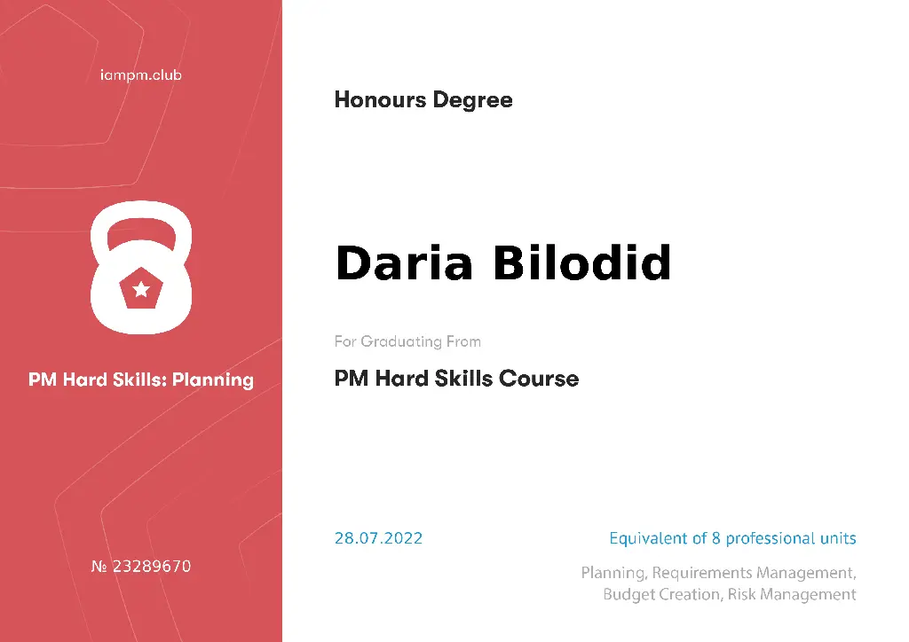 Author Daria Bilodid IT Certificate